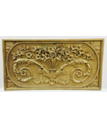Louis XVI Style Rose Basket Floral Raised Wall Plaque with Foliate Tendrils - €335,69 EUR