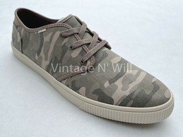 Toms Mens Carlo Taupe Grey/ Green Camo Lightweight Canvas Ortholite Eco ... - £25.09 GBP