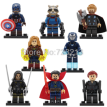 8pcs/set Avengers Endgame Hawkeye Thor Pepper Potts Captain Marvel Minifigures - £13.36 GBP