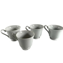 Fine Porcelain China Ascot Japan White Vintage Tea Coffee Cups Lot Set of 4  - £9.44 GBP