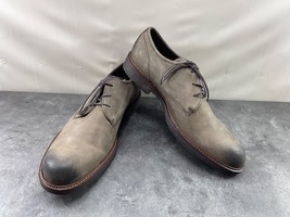Ecco Oxford Men  47/ 13 M Shoes Derby Gray Brown Leather Plain Toe Work ... - $37.44