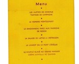 Hotel Des Montgomery Menu on Yellow Ribbon 1960 Pontorson France Grand M... - $222.52
