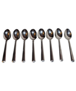 8 Pfaltzgraff Radients Stainless Steel Flatware Soup Spoons 6 5/8&quot; - $27.35 CAD