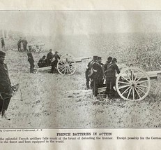 1914 French Artillery Batteries WW1 Frontier Print Antique Military War  - $570.99 MXN