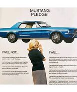 1967 Ford Mustang Advertisement Automobilia Beautiful Woman Pledge HM2M - $548.16 MXN