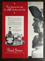 Vintage 1937 Paul Jones A Gentleman&#39;s Whiskey Full Page Original Ad 721 - $6.64