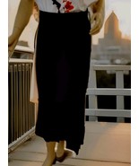 New Zeagoo Black Ruffle Hem Asymmetric Front- Maxi Skirt Small W28 - $259.97 MXN