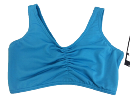 Body Wrappers 0207 Pinch Front Bra Top, Sea Breeze Blue, Adult Large, Nwt - £5.99 GBP