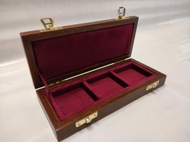 Wooden coin box 3 boxes 50x50mm, velvet color of choice...-
show original tit... - $39.20