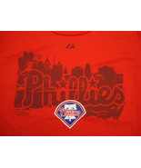 MLB Philadelphia Phillies Pennsylvania Baseball Red Majestic T Shirt Adu... - $9.89