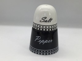 Ceramic Salt and Pepper Shakers Black White Retro Kitchen Decor 2.5 in Set - $8.90