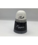 Ceramic Salt and Pepper Shakers Black White Retro Kitchen Decor 2.5 in Set - $163.53 MXN