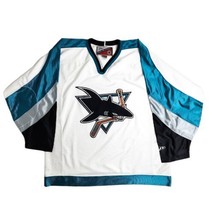 Vintage Pro Player San Jose Sharks Home White Jersey 90s Size XL Men&#39;s Adult - £116.77 GBP