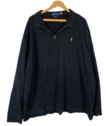 Ralph Lauren 1/4 Zip Sweater 2XL XXL Estate Rib Black Mens Quiet Luxury ... - $1,115.25 MXN