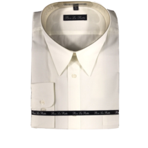 Bon La Retta Men&#39;s Ivory Dress Shirt with Pocket Standard Cuff 18.5 34/35 - £15.97 GBP
