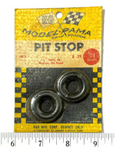 1965 K&amp;B Aurora 1:24 1:25 Pit Stop Slot Car 1-1/4&quot; Med Ribbed Tires Fron... - $6.99