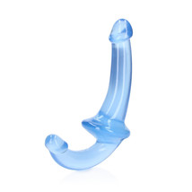 Realrock Crystal Clear Strapless Strap-On 6&#39;&#39; Blue - £16.73 GBP