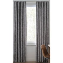 Origin 21 Grey Room Darkening Thermal Lined Back Tab Single Curtain Panel - £15.81 GBP
