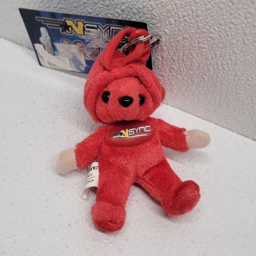 Nsync Key Chain Nsync Lance Red Mini Teddy Bear Clip Keychain Plush 2000 Vintage Zeeks ...