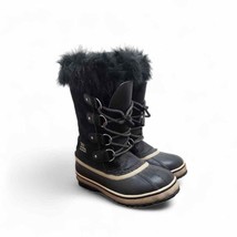 Sorel Joan Of Arctic Black Snow Boots Youth Size 2 - £38.17 GBP