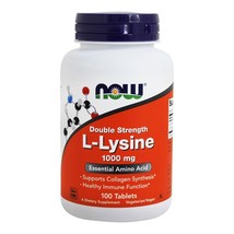 NOW Foods L-Lysine 1000 mg., 100 Tablets - $11.45