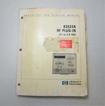 HP Hewlett Packard 83522A RF Plug-in .01-2.4GHz Manual - £26.46 GBP