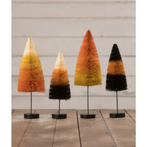 Bethany Lowe Set of 4 &quot;Halloween Bottle Brush Tree Forest&quot; LC0718 - £29.56 GBP