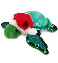 Sea Turtle Stuffed Animal Plush Dress Up With Santa Claus Hat, 12.5 Inch - £38.84 GBP