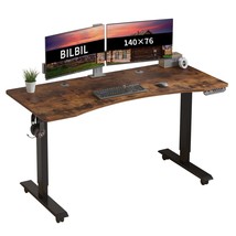 Electric Standing Desk 55 X 30 Inches, Height Adjustable Sit Stand Desk With Spl - £203.04 GBP