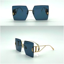 Christian Dior 30Montaigne S7U Sunglasses – Gold Metal Frame, Blue Lense... - $303.80