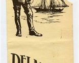 Delaney&#39;s Oyster Bar Die Cut Menu Orange County California 1982 - £22.20 GBP