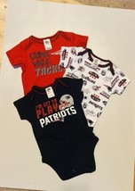 Set of 3 New England Patriots Bodysuits, Navy/Red/White - Size 0/3 mos (... - £8.65 GBP
