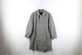 Vtg 60s Streetwear Mens 44R Distressed Lined Houndstooth Rain Coat Jacket USA - £50.56 GBP