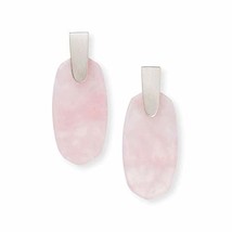 Kendra Scott Aragon Earring (Rhodium/Rose Quartz) - $55.00