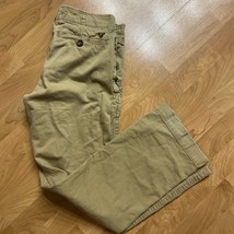 American Eagle Pants Mens Brown Khaki Straight Chino Slacks Mens 31x32 - $11.88