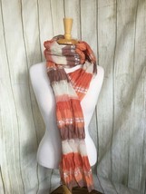 Women&#39;s Crinkle Ruffle Scarf w/ Metallic Accent Stripes - $16.99
