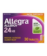2 Bottles Allegra Adult 24HR Non-Drowsy *06/2025*Antihistamine, 30 Tablets, - $27.16 CAD