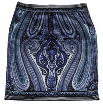 INC Paisley Medallion Stripes Blue Green White 2-Pkt Lined Skirt Wm&#39;s 6 ... - $22.99