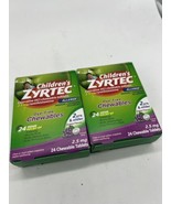 (2) Children&#39;s Zyrtec Dye-Free Chewables Melt 24 Tabs Grape Allergy 2.5m... - $12.99