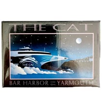 The Cat Cruise Ship Magnet Maine Bar Harbor Yarmouth Ferry Collectible E18 - £15.72 GBP