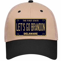 Lets Go Brandon DE Novelty Khaki Mesh License Plate Hat - £22.92 GBP