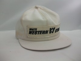 White Western Star Patch Hat Vintage K Brand White Snapback Trucker Cap - £32.14 GBP