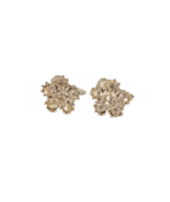 Vintage Rhinestone Earrings Screw Back 6 Stones in Flower Shape Non-Pierced - €4,52 EUR