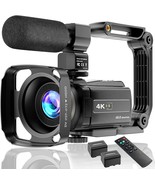 A 4K Video Camera Camcorder Uhd 48Mp Wifi Ir Night Vision, And Two Batte... - £143.77 GBP