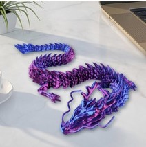 3D Printed Dragon 24 in Purple Articulated  - £16.16 GBP