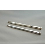 ESTATE Hallmarked Ribbed Sterling Ballpoint Pen &amp; Mechanical Pencil Set ... - €152,00 EUR