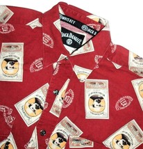 Jack Daniels Old No. 7 Whiskey Adult Medium L/S Red Button Down Shirt - £11.91 GBP