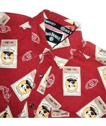 Jack Daniels Old No. 7 Whiskey Adult Medium L/S Red Button Down Shirt - £11.71 GBP