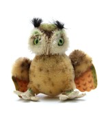 Vintage 1950/60s Steiff Mohair Felt Wittie Owl No Ear Button 5&quot; - $1,104.48 MXN