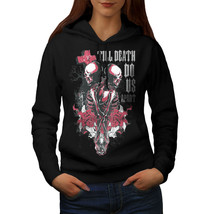 Wellcoda Skull Death Love Horror Womens Hoodie,  Casual Hooded Sweatshirt - £29.31 GBP